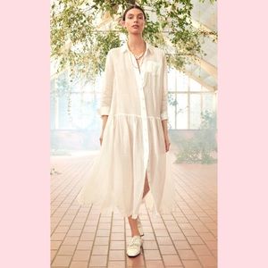 Zimmermann Lovestruck Scalloped-Hem Shirt Dress